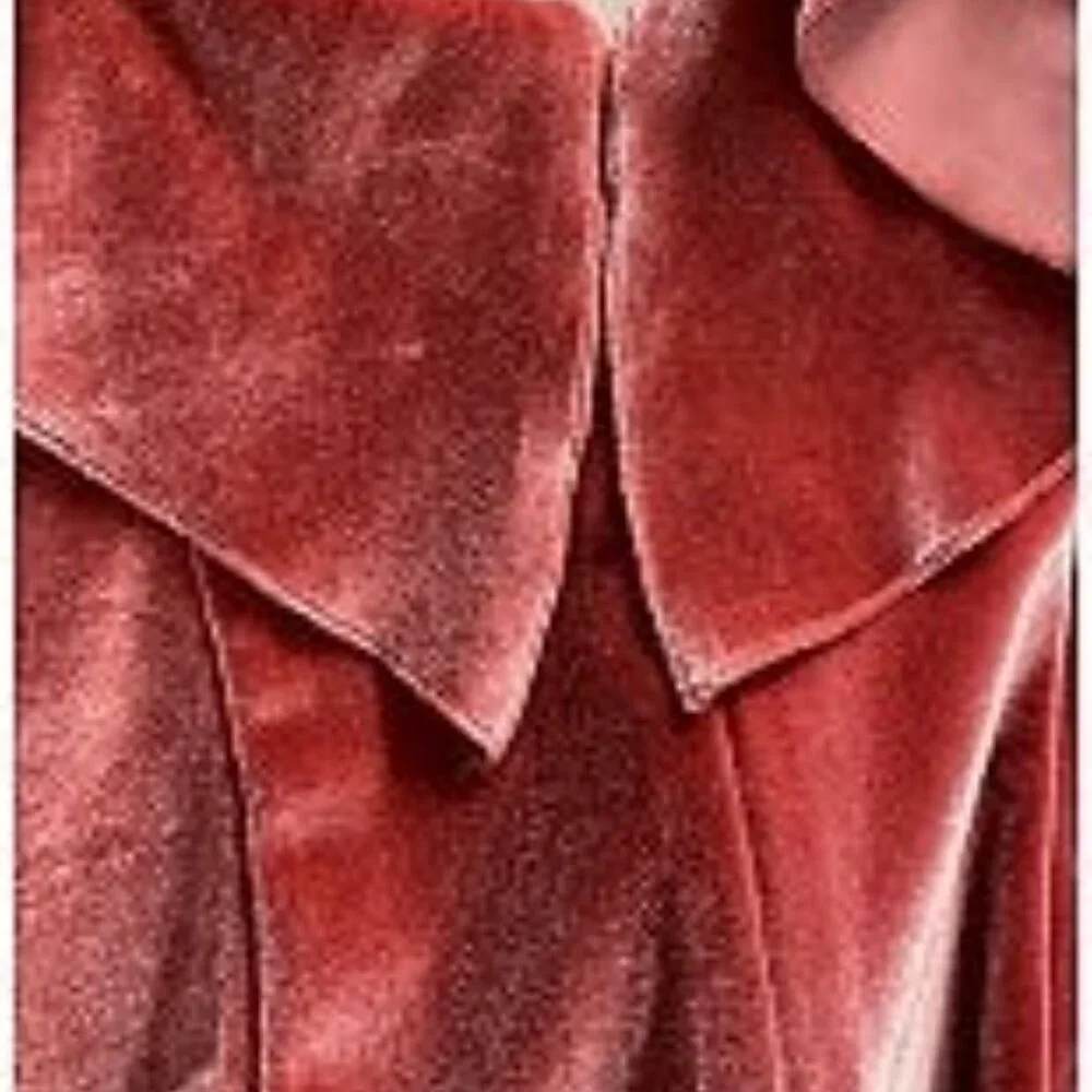 💥BREATHTAKING!💥RARE! Self Portrait Devore Blush Velour Asymmetrical Dress - Picture 10 of 15